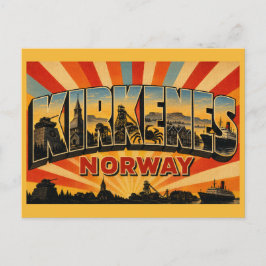Kirkenes Noorwegen Monument Briefkaart