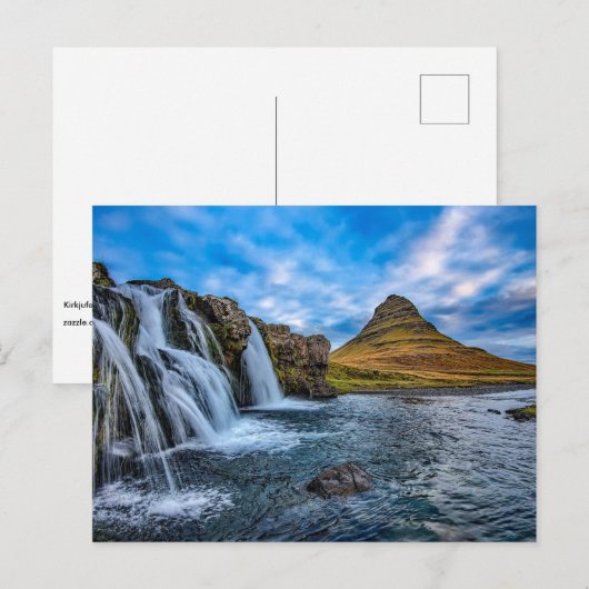 Kirkjufall Mountain, IJsland, Briefkaart (Voorkant / Achterkant)