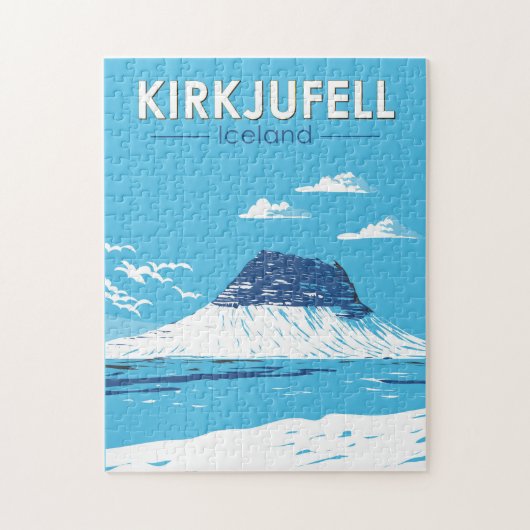 Kirkjufell Iceland Travel Art Vintage Legpuzzel (Verticaal)