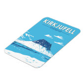 Kirkjufell Iceland Travel Art Vintage Magneet (Linkerzijde)