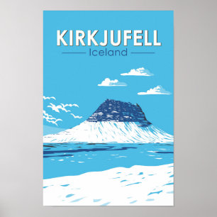 Kirkjufell IJsland Reizen Kunst Vintage Poster