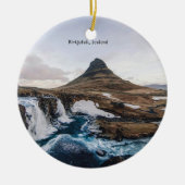 Kirkjufell, Kerkberg, IJsland, Keramisch Ornament (Voorkant)