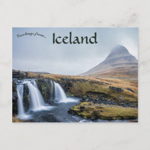 Kirkjufell Mountain en de Herfsten van IJsland Briefkaart