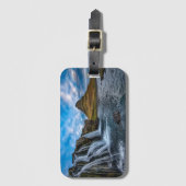 Kirkjufell Mountain, het moderne IJsland Bagagelabel (Voorkant (verticaal))