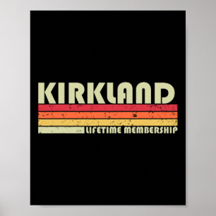 Kirkland Achternaam Grappige Retro Vintage 90s Ver Poster