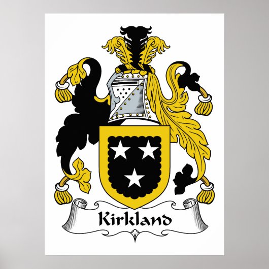 Kirkland Family Crest Poster (Voorkant)