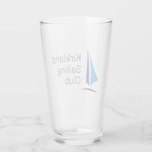 Kirkland Sailing Club Logo Glas (Achterkant)