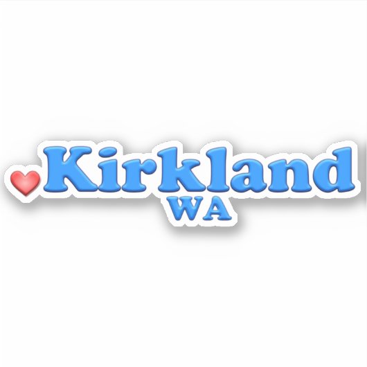 Kirkland Washington Sticker (Voorkant)