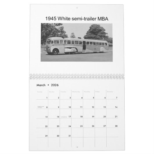 Kirklands Bus en Coach Fleet Kalender (Mar 2026)
