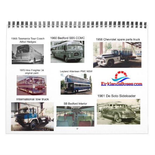 Kirklands-bussen van 1960 en 1970 kalender (Hoes)
