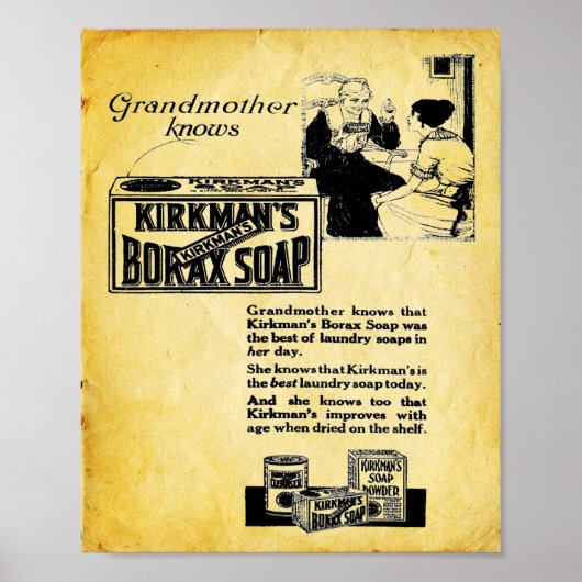 Kirkmans Borax Soap - waszeep Print (Voorkant)