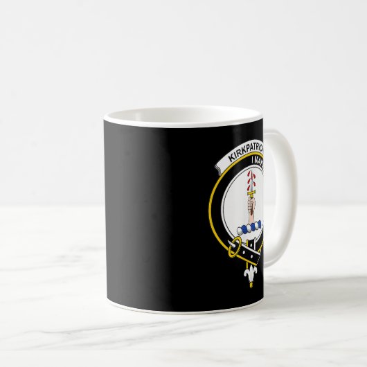 Kirkpatrick Coat of Arms  Family Crest  Koffiemok (Voorkant rechts)