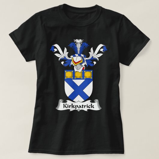 Kirkpatrick Coat of Arms Family Crest T-shirt (Design voorkant)