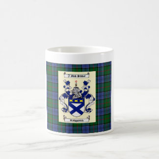 Kirkpatrick Crest op Colquhoun Blue tartan Koffiemok