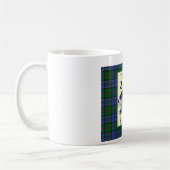 Kirkpatrick Crest op Colquhoun Blue tartan Koffiemok (Links)