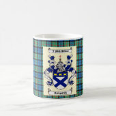Kirkpatrick Crest over Ancient Colquhoun Tartan Koffiemok (Center)