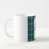 Kirkpatrick Crest over Ancient Colquhoun Tartan Koffiemok (Links)