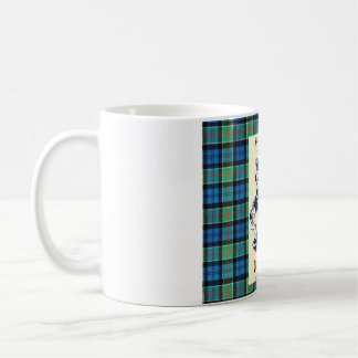 Kirkpatrick Crest over Ancient Colquhoun Tartan Koffiemok