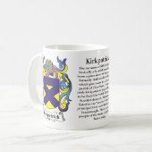 Kirkpatrick Familiebekleding van de Mok van de Wap (Voorkant links)