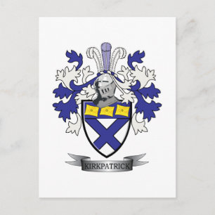 Kirkpatrick Family Crest Coat of Arms Briefkaart