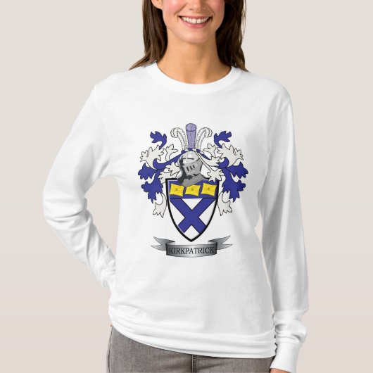 Kirkpatrick Family Crest Coat of Arms T-shirt (Voorkant)