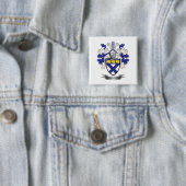 Kirkpatrick Family Crest Coat of Arms Vierkante Button 5,1 Cm (In situ)