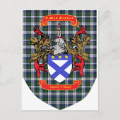 Kirkpatrick Kilpatrick crest op Colquhoun Tartan Briefkaart (Voorkant)