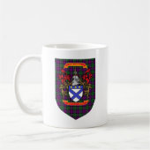Kirkpatrick Kilpatrick Crest op Colquhoun Tartan Koffiemok (Links)