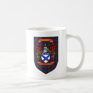 Kirkpatrick Kilpatrick Crest op Colquhoun Tartan Koffiemok