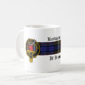 Kirkpatrick Scottish Crest en Tartan mok (Voorkant links)