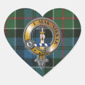 Kirkpatrick Tartan & Badge Hart Sticker (Voorkant)