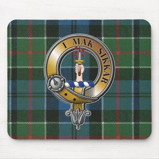 Kirkpatrick Tartan & Badge Muismat (Voorkant)