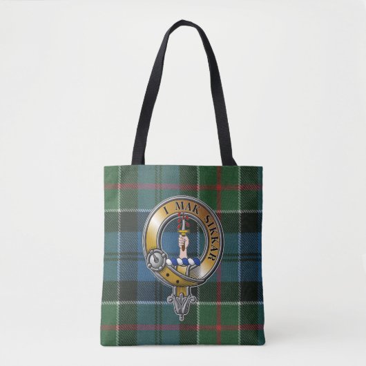 Kirkpatrick Tartan & Badge Tote Bag (Voorkant)