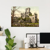 Kirkstall Abbey, Leeds, Yorkshire, Engeland Poster (Thuiskantoor)