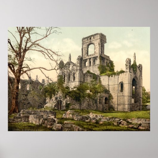 Kirkstall Abbey, Leeds, Yorkshire, Engeland Poster (Voorkant)
