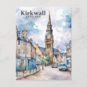 Kirkwall Scotland Waterverf Painting Reizen Briefkaart (Voorkant)