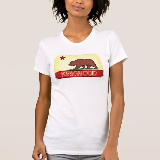 Kirkwood California dames vlag t-shirt (Voorkant)
