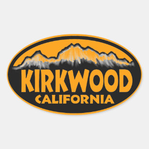 Kirkwood California oranje ovale stickers
