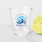 Kirkwood California skigebied drinken Shot Glas (Voorkant)