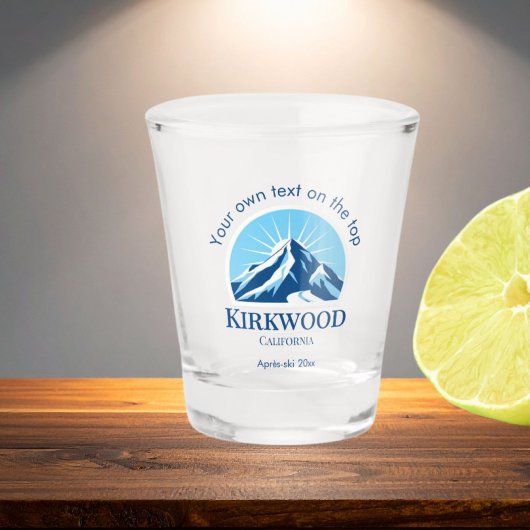 Kirkwood California skigebied drinken Shot Glas
