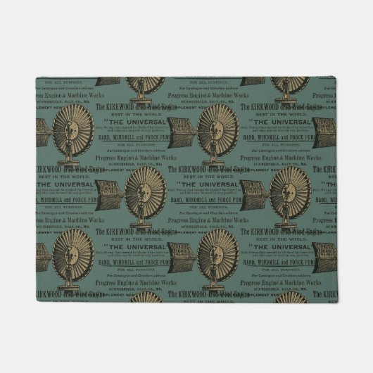 Kirkwood Iron Wind Engine Windmill Summerfield Deurmat (Voorkant)