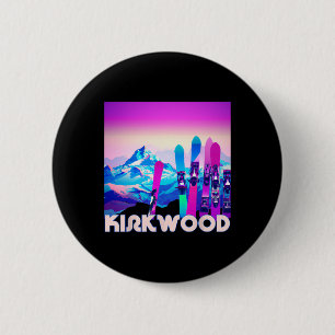 Kirkwood Ski - Retro 80's Style Skiën en Snowboa Ronde Button 5,7 Cm