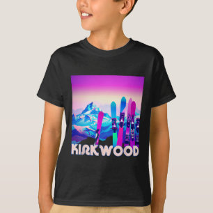 Kirkwood Ski - Retro 80's Style Skiën en Snowboa T-shirt
