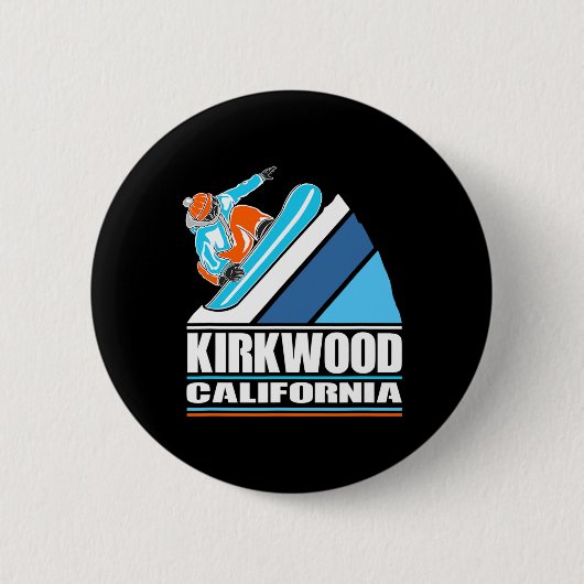 Kirkwood - snowboarder ronde button 5,7 cm (Voorkant)