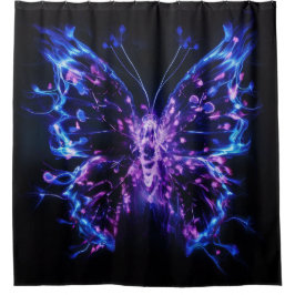 Kirlian Butterfly: Lichtgevende aura Douchegordijn