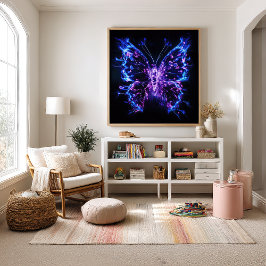 Kirlian Butterfly: Lichtgevende aura Poster