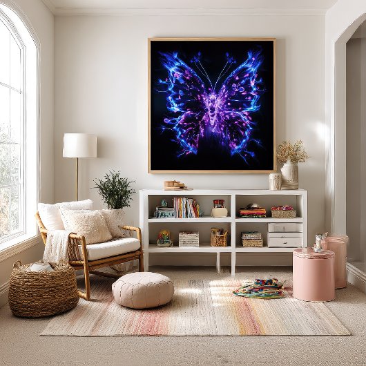 Kirlian Butterfly: Lichtgevende aura Poster