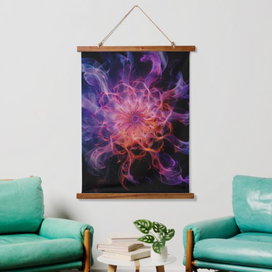 Kirlian Emberflow: Elektrische nevelvorm Hangend Wandkleed (Woonkamer)