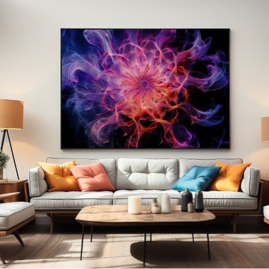 Kirlian Emberflow: Elektrische nevelvorm Poster