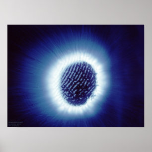 Kirlian Foto van Finger Tip Poster